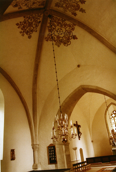 Vorschaubild Pfarrkirche von Hejde, Langhaus Richtung Osten